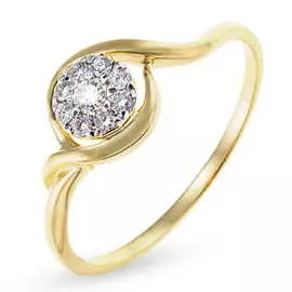 Золотое кольцо c бриллиантами