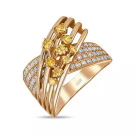 Золотое кольцо c бриллиантами