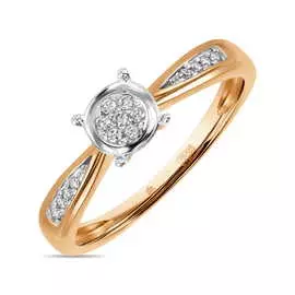 Золотое кольцо c бриллиантами