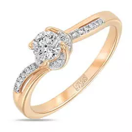 Золотое кольцо c бриллиантами