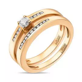 Золотое кольцо c бриллиантами