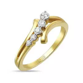 Золотое кольцо c бриллиантами