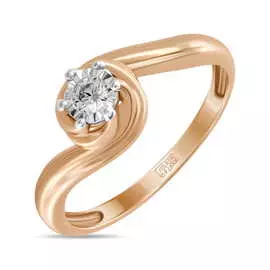 Золотое кольцо c бриллиантом