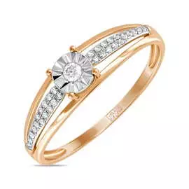 Золотое кольцо c бриллиантами