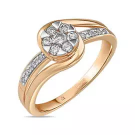 Золотое кольцо c бриллиантами