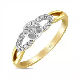 Золотое кольцо c бриллиантами