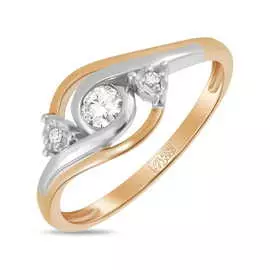 Золотое кольцо c бриллиантами