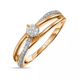 Золотое кольцо c бриллиантами