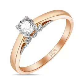 Золотое кольцо c бриллиантами