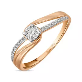 Золотое кольцо c бриллиантами