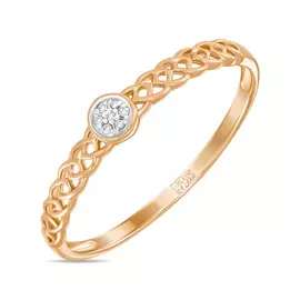 Золотое кольцо c бриллиантами