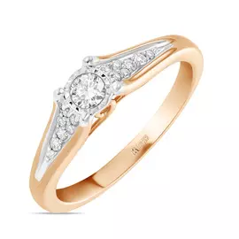 Золотое кольцо c бриллиантами