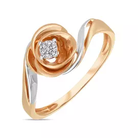 Золотое кольцо c бриллиантами