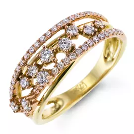 Золотое кольцо c бриллиантами