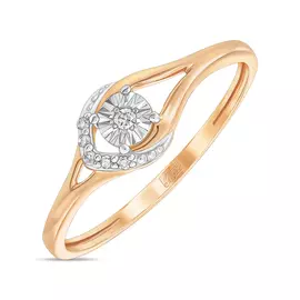 Золотое кольцо c бриллиантами