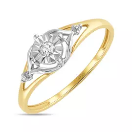 Золотое кольцо c бриллиантами