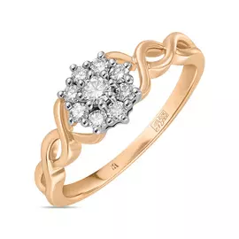 Золотое кольцо c бриллиантами