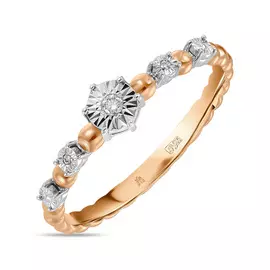 Золотое кольцо c бриллиантами