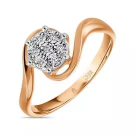 Золотое кольцо c бриллиантами