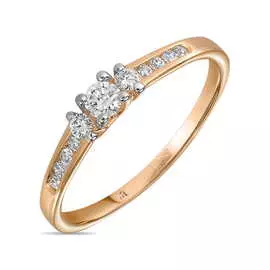 Золотое кольцо c бриллиантами