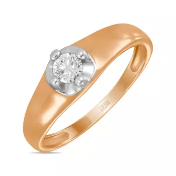 Золотое кольцо c бриллиантом