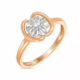 Золотое кольцо c бриллиантами