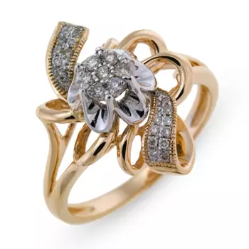 Золотое кольцо c бриллиантами