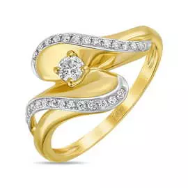 Золотое кольцо c бриллиантами