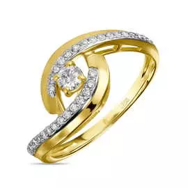 Золотое кольцо c бриллиантами