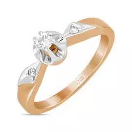 Золотое кольцо c бриллиантами