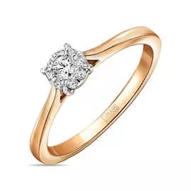 Золотое кольцо c бриллиантами