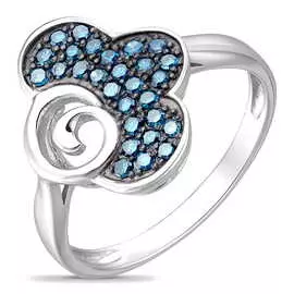 Золотое Кольцо c цветными бриллиантами