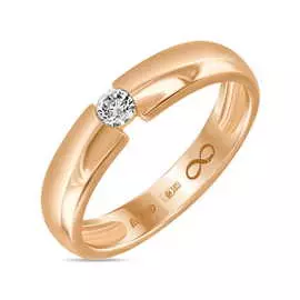 Золотое кольцо c бриллиантом