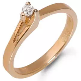 Золотое кольцо c бриллиантом