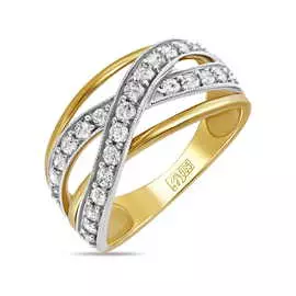 Золотое кольцо c бриллиантами