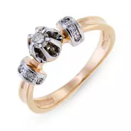 Золотое кольцо c бриллиантами