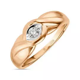 Золотое кольцо c бриллиантом