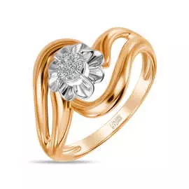 Золотое кольцо c бриллиантами