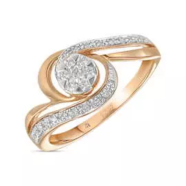 Золотое кольцо c бриллиантами