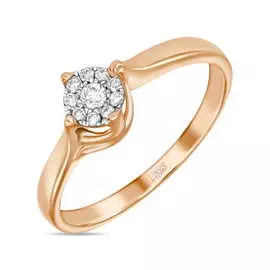 Золотое кольцо c бриллиантами