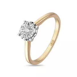 Золотое кольцо c бриллиантами