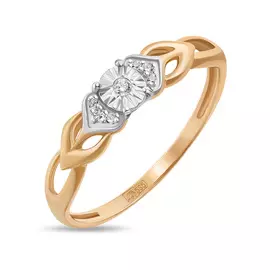 Золотое кольцо c бриллиантами