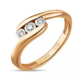 Золотое кольцо c бриллиантами