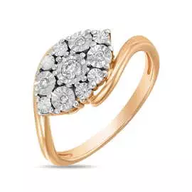 Золотое кольцо c бриллиантами