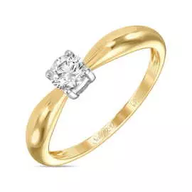 Золотое кольцо c бриллиантом