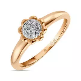 Золотое кольцо c бриллиантами