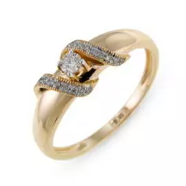 Золотое кольцо c бриллиантами
