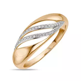 Золотое кольцо c бриллиантами