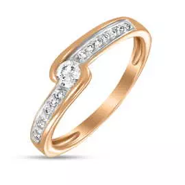 Золотое кольцо c бриллиантами