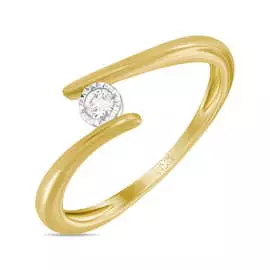 Золотое кольцо c бриллиантом